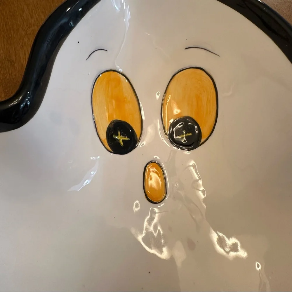 Vintage Target Halloween Ghost Ceramic Dishes – Set of 2
